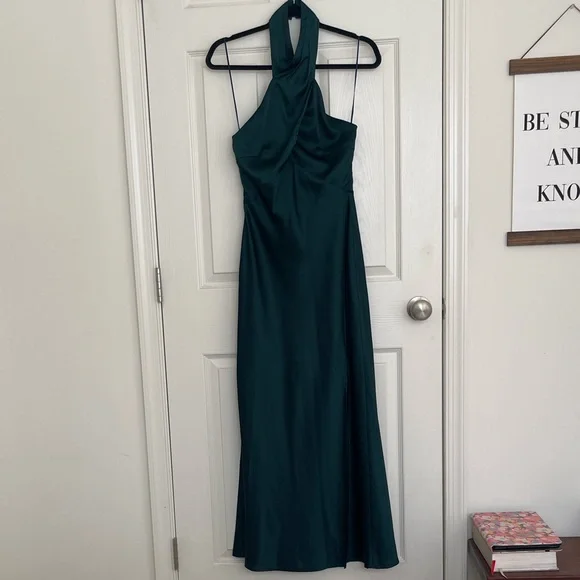 Astr Green Halter Midi Dress - Picture 3 of 7